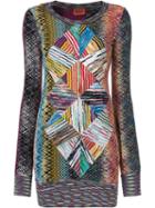 Missoni Patterned Sweater Dress, Women's, Size: 38, Nylon/wool