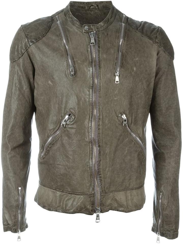 Giorgio Brato Leather Zip Jacket