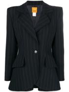 Christian Lacroix Vintage 1990's Stitching Striped Jacket - Black