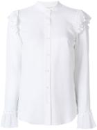 Michael Michael Kors Mandarin-collar Ruffled Shirt - White