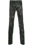 Minedenim Cracked Effect Trousers - Black
