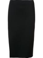 Helmut Lang Scuba Side Slit Skirt, Women's, Size: Xs, Black, Polyamide/spandex/elastane