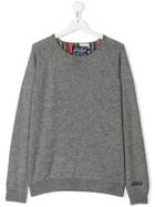 Mc2 Saint Barth Teen Knitted Crew Neck Sweater - Grey