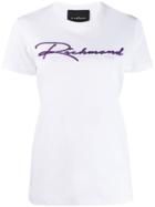 John Richmond Sequinned Logo Crewneck T-shirt - White