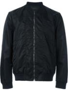 Christopher Kane Technical Grid Bomber Jacket, Men's, Size: 46, Black, Viscose/polyamide/polyurethane