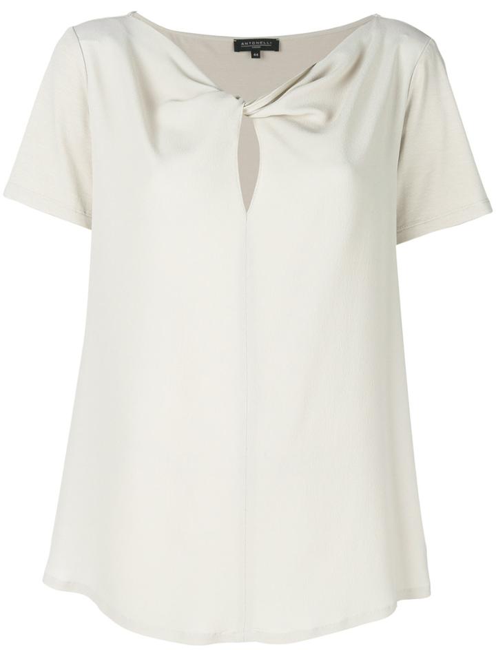 Antonelli Twist Front T-shirt - Grey