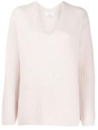 Allude Long Sleeve Knitted Jumper - Pink