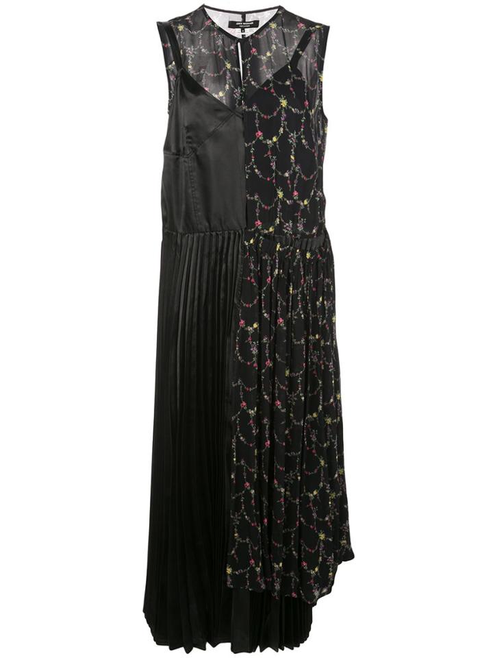 Junya Watanabe Patchwork Shirt Midi Dress - Black