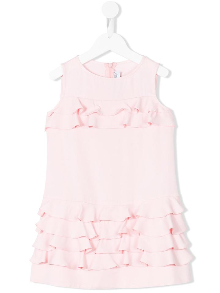 Simonetta - Ruffled Dress - Kids - Acetate/viscose - 8 Yrs, Pink/purple
