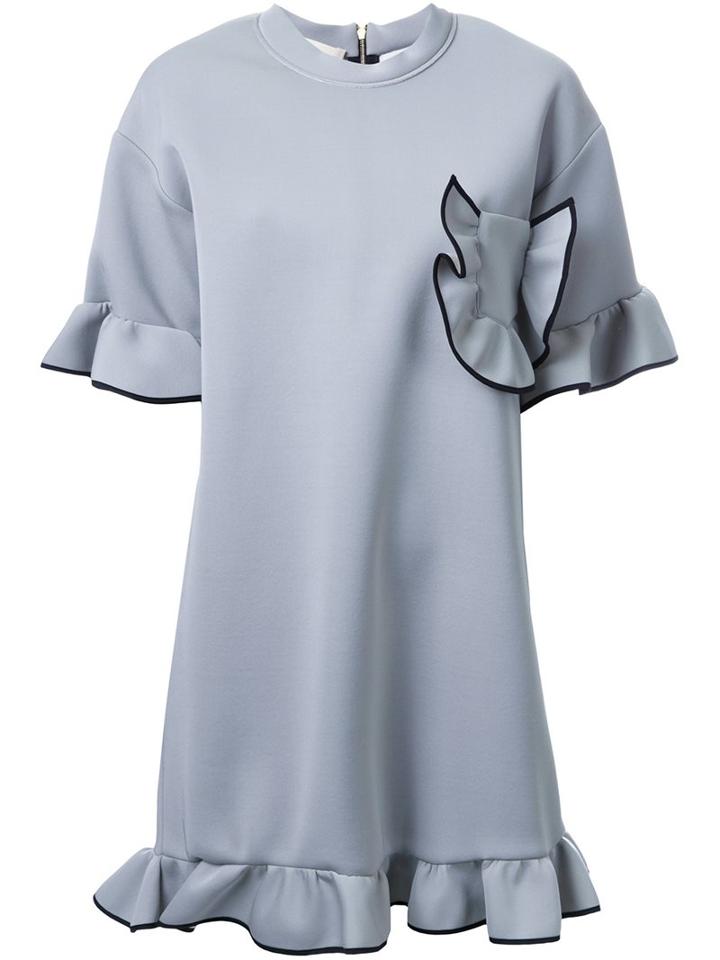Marni Ruffled Sweatshirt Dress