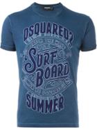 Dsquared2 Logo T-shirt, Men's, Size: M, Blue, Cotton
