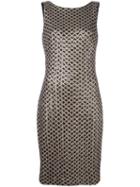 Lauren Ralph Lauren Sequin Embellished Dress, Women's, Size: 12, Nude/neutrals, Polyester/spandex/elastane
