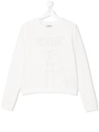 Moschino Kids Logo Patch Sweatshirt - White