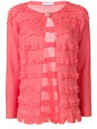 Fabiana Filippi Embroidered Fitted Cardigan - Pink & Purple
