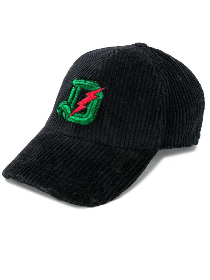 Diesel Baseball Cap In Cotton Corduroy - Black