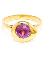 Natasha Collis 18k Gold And Pink Sapphire Nugget Ring