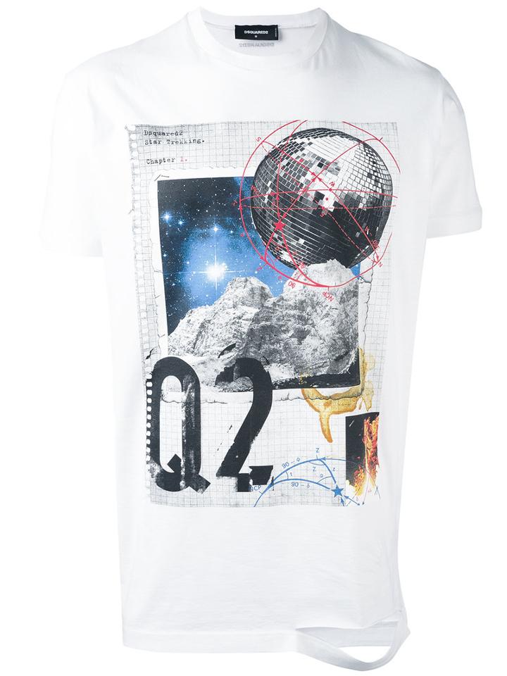 Printed T-shirt - Men - Cotton - S, White, Cotton, Dsquared2