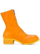 Guidi Front Zipped Boots - Yellow & Orange