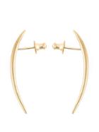 Shaun Leane Short Quill Earrings, Women's, Metallic, Gold Plated Sterling Silver