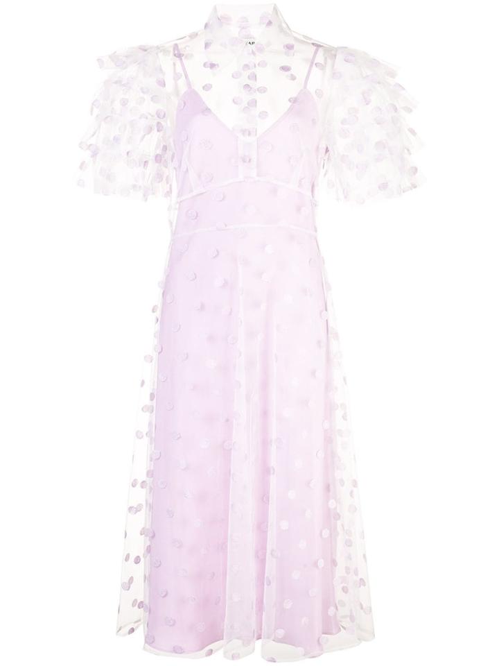 Jill Stuart Tulle Panel Midi Dress - Purple