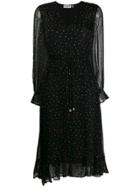 Essentiel Antwerp Polka Dot Midi Dress - Black