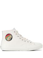 Paul Smith Logo Patch Hi-top Sneakers - White