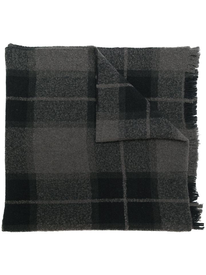 Rick Owens Check Scarf - Grey