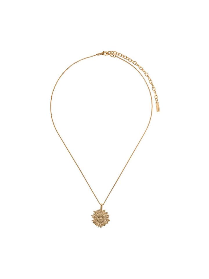 Saint Laurent Sun Pendant Necklace - Gold