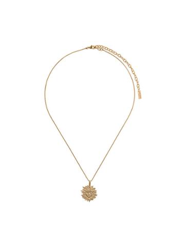 Saint Laurent Sun Pendant Necklace - Gold