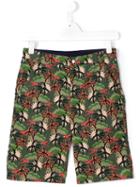 Stella Mccartney Kids Palm Tree Print Chino Shorts, Boy's, Size: 14 Yrs, Green