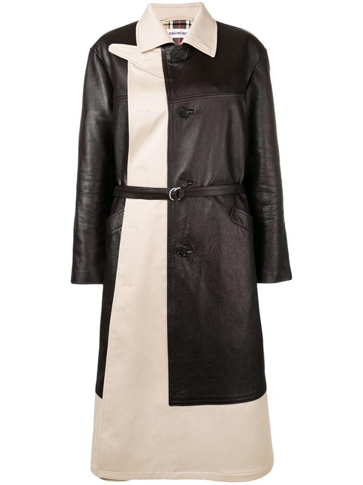 Balenciaga Layered Coat - Brown