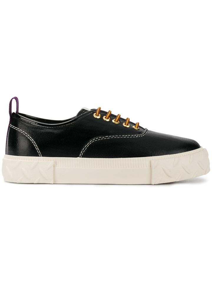 Eytys Flatform Lace-up Sneakers - Black