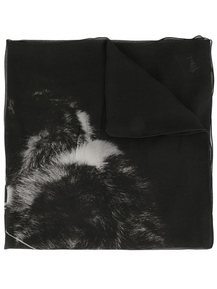 Discord Yohji Yamamoto Rin Stall Printed Scarf - Black