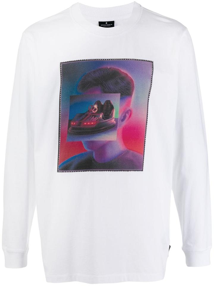 Marcelo Burlon County Of Milan Bumper Car T-shirt L/s White Multicolor