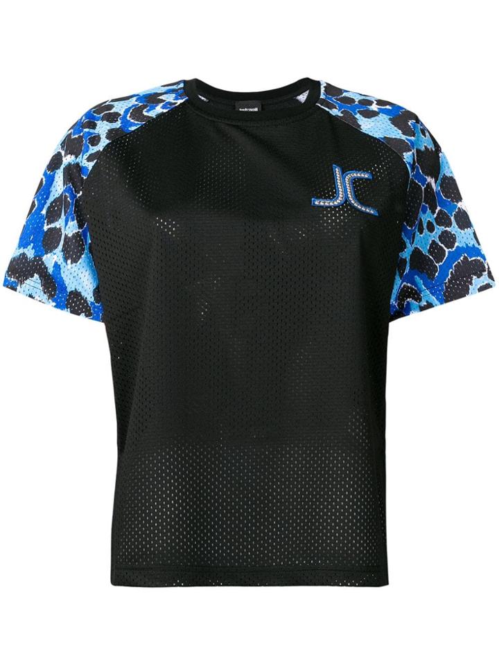 Just Cavalli Leopard Print Sport T-shirt - Black