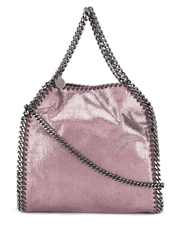 Stella Mccartney Mini Falabella Metallic Tote - Pink
