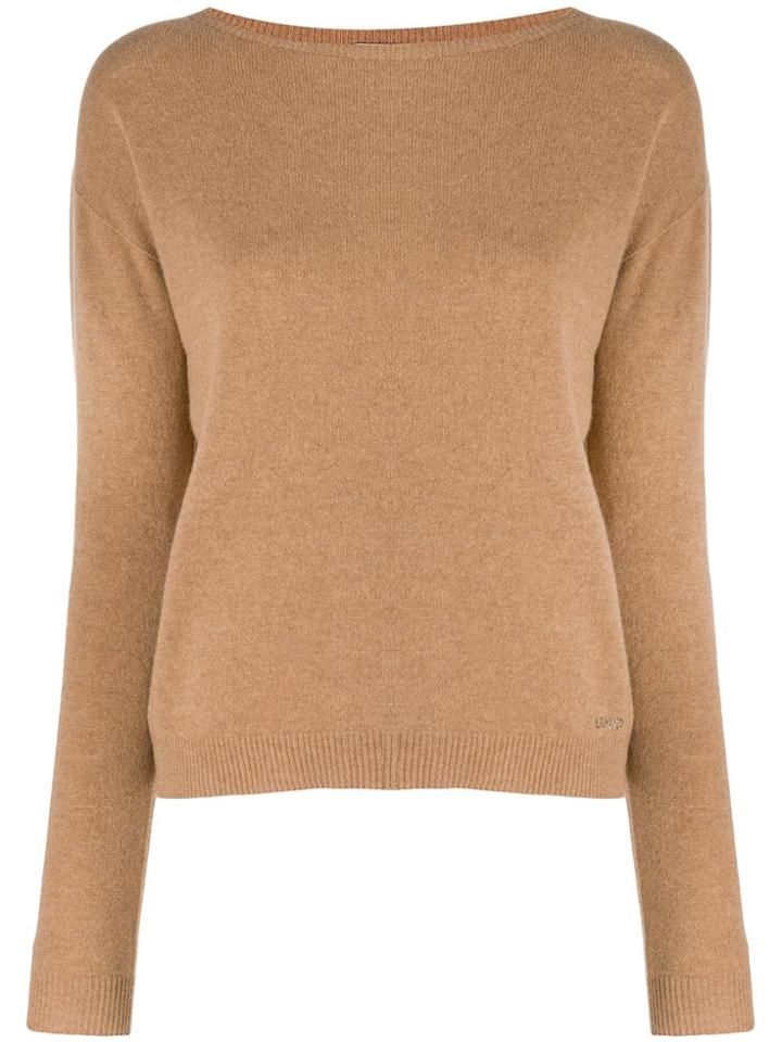 Liu Jo Crew-neck Knit Sweater - Brown