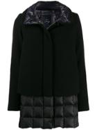 Fay Quilted Single-breasted Coat - Blue
