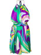 Emilio Pucci Giada Print Halterneck Dress - Multicolour