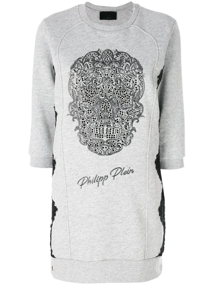 Philipp Plein Emelia Sweatshirt Dress - Grey