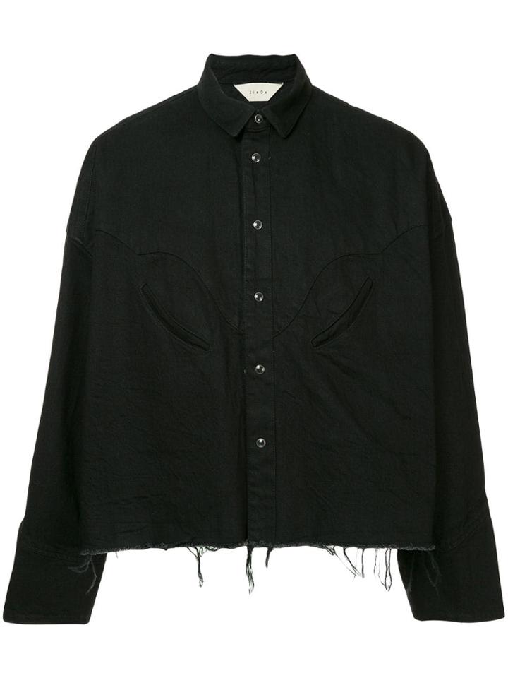 Monkey Time Cropped Shirt - Black