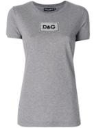 Dolce & Gabbana Sequinned Logo Patch T-shirt - Grey