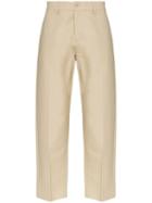 Maison Kitsuné Cropped Tailored Trousers - Neutrals