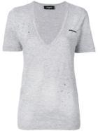 Dsquared2 Low V-neck T-shirt - Grey