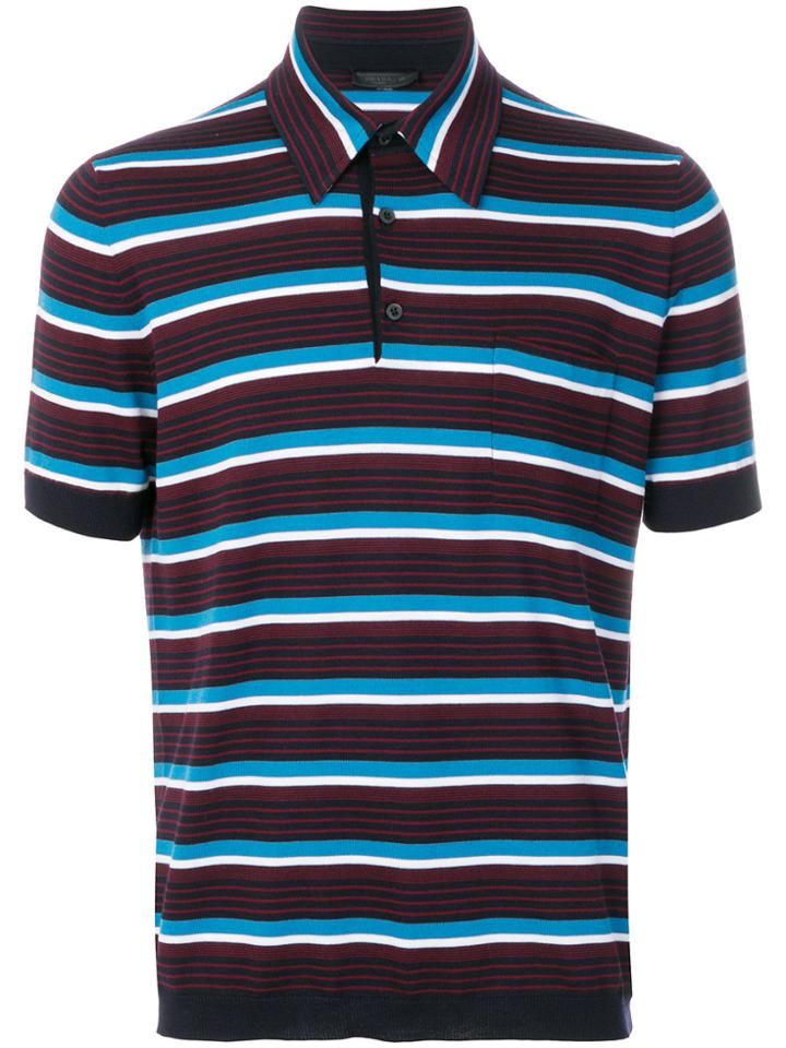 Prada Striped Polo Shirt - Multicolour