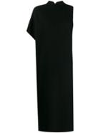 Jil Sander Asymmetric Roll Neck Poncho - Black