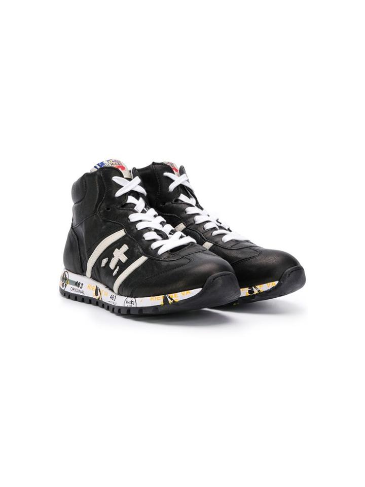 Premiata Kids Teen Adam High-top Sneakers - Black