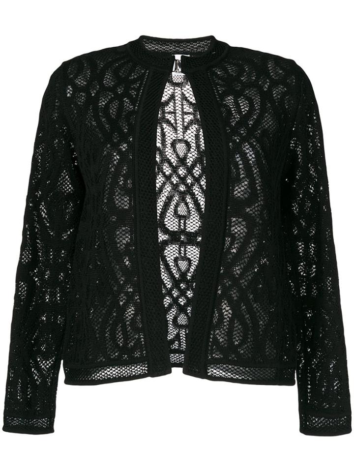 M Missoni Lace Detail Cardigan - Black