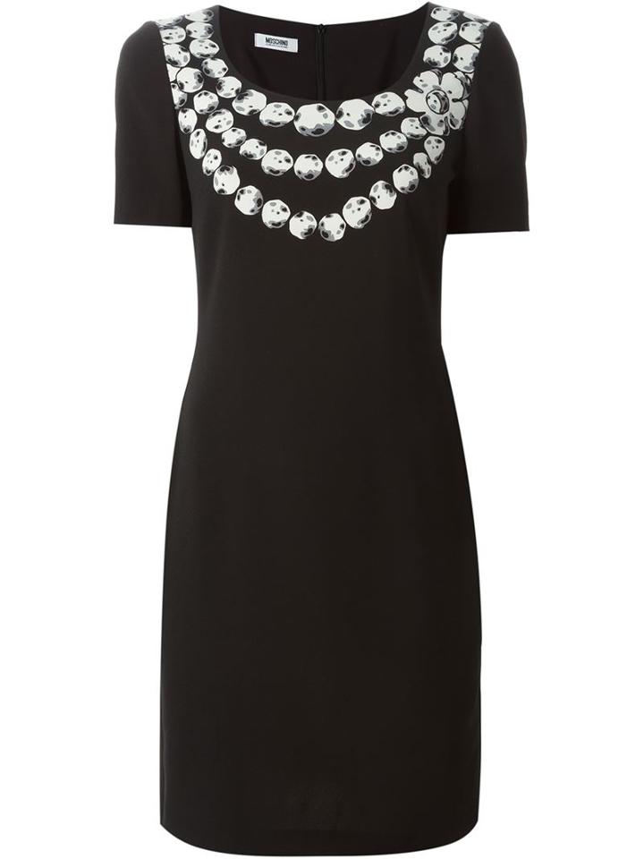 Moschino Cheap & Chic Necklace Print Neck Dress