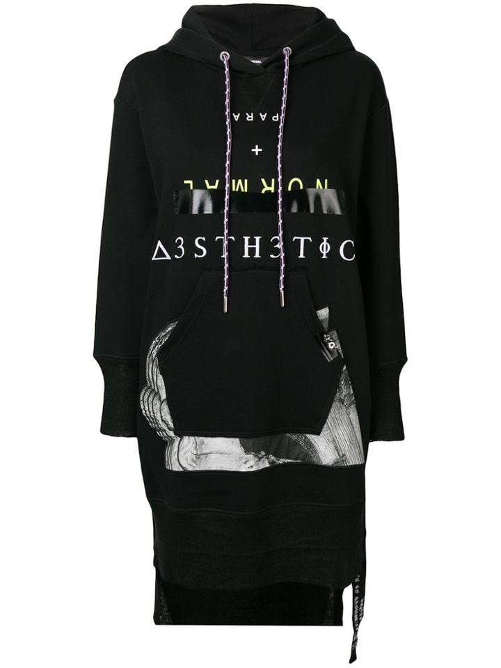 Diesel D-ilse-b Hooded Dress - Black